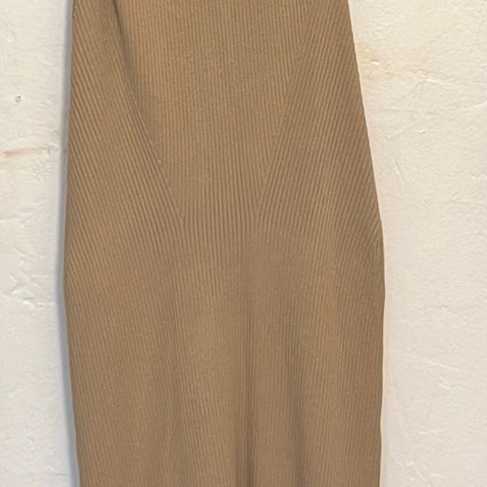 Anthropologie Knit Mock Turtle Neck Midi Tan Cedar Sweater Dress Size XS - Picture 10 of 12